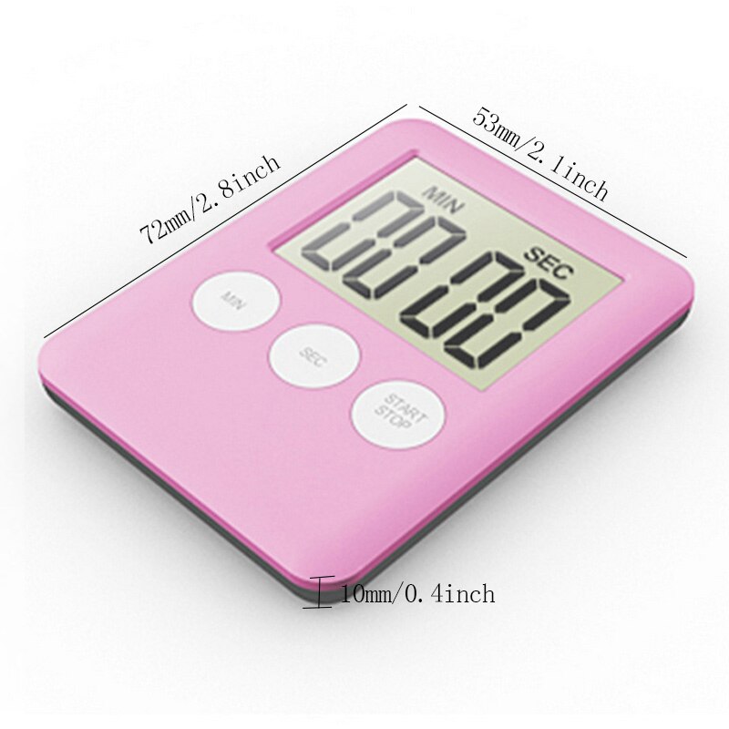 Scherm Multifunctionele Elektronische Timer Kookwekker Elektronische Digitale Timer Touch Screen Digitale Kookwekker Met Luid Alarm: Pink B