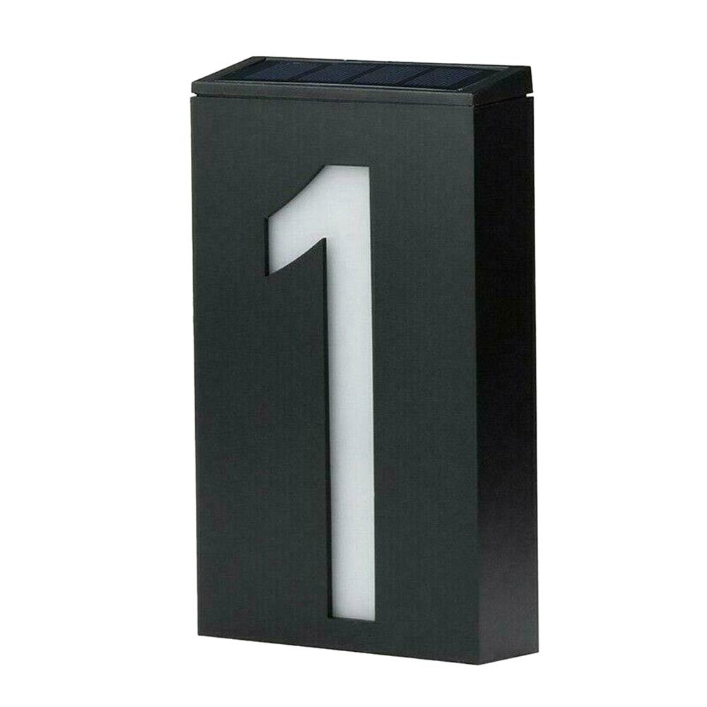 LED Solar Power Light Sign House Number Door Address Plaque Outdoor Wall Lamp Number Digits Plate Wall Sign Light Sensor