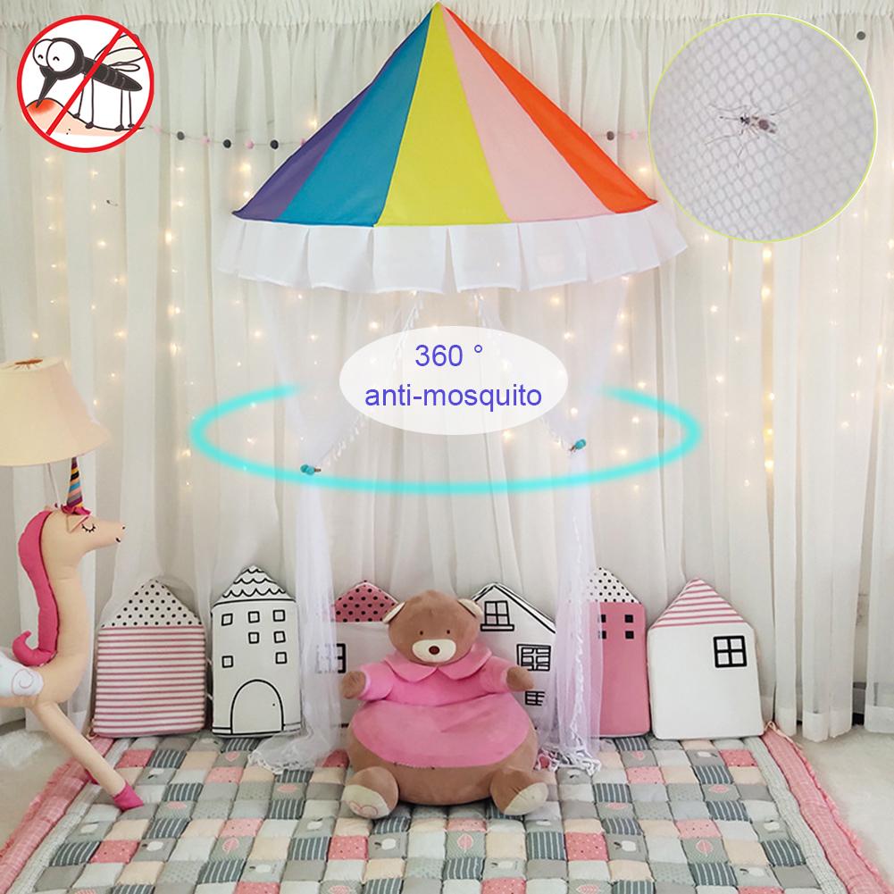 Nordic I Bambini Giocano Tenda Rosa Castello Della Principessa della Casa del Gioco Tepee Enfant Coperta Del Bambino Delle Ragazze Culla Baldacchino Netto Letto Tenda Per Bambini arredamento Della camera