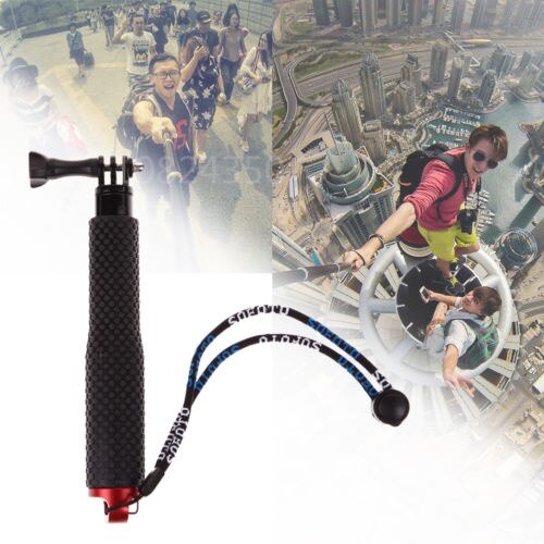 Accesorios para Go Pro, palo de Selfie extensible monopié de mano para GoPro HERO5 6 7 HERO4 Session HERO 5 4 3 + 3 2 1 SJ4000: red  Monopod