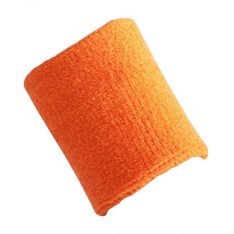 1pcs basketball sweat-absorbent towel wristband embroidered cotton adult wristband: orange