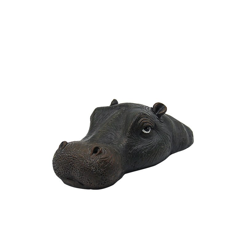 Tête d&#39;hippopotame, dos de requin effrayant, étang de jardin, ornements d&#39;animaux flottants, jouets amusants, décoration de Simulation de poisson de piscine