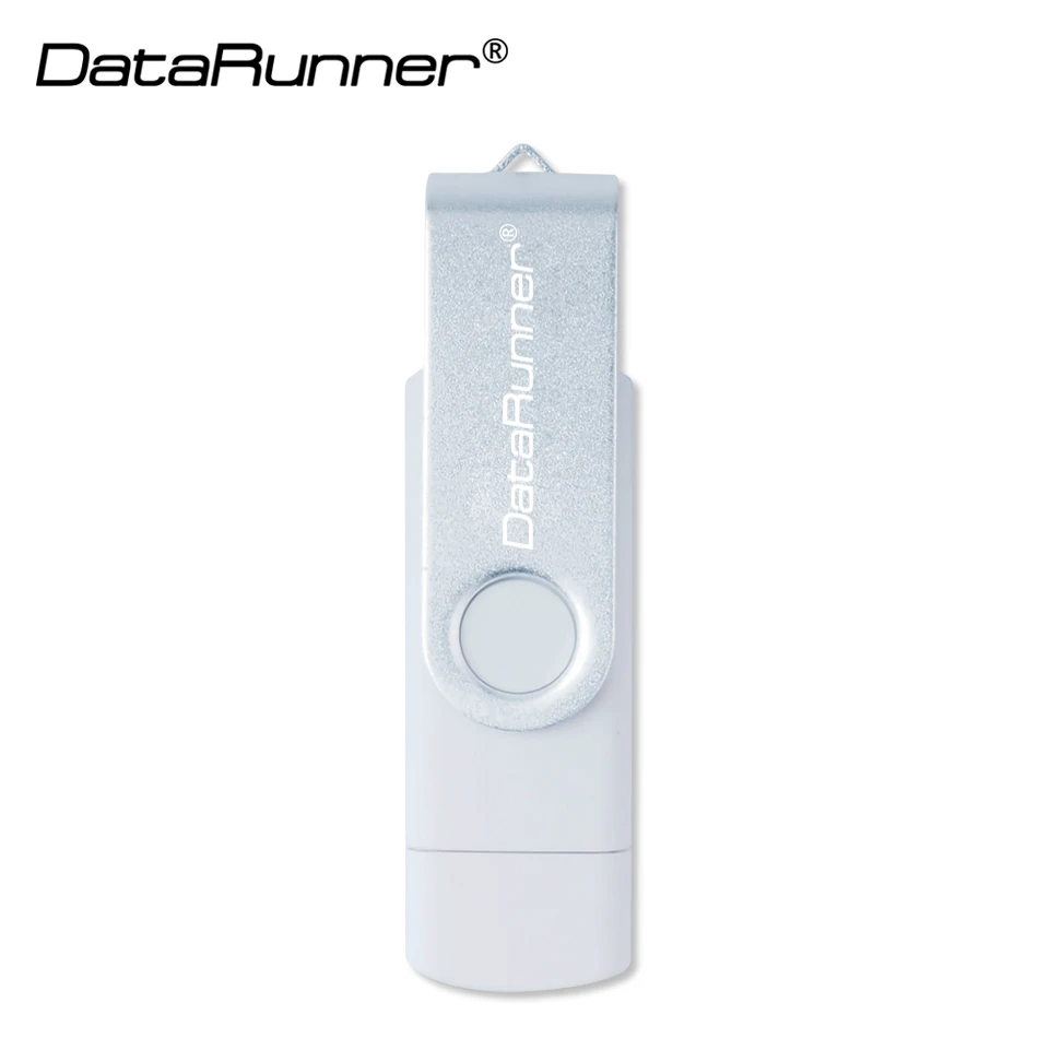 DataRunner USB 2.0 Flash Drive OTG Pen Drive 128GB USB Stick 8GB 16GB 32GB 64GB Pendrive Flash Disk voor MicroUSB Android/PC: Black / 64GB
