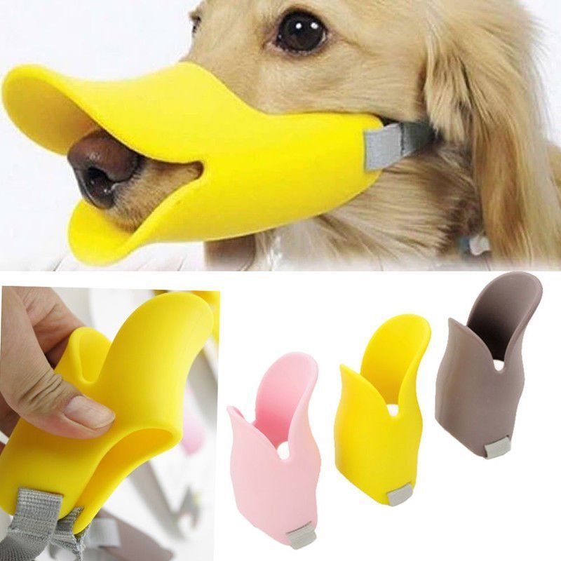 Puppy huisdier hond muilkorf anti-bijt blaf muilkorf kwaken eendenbek zacht siliconen stop huisdier hond likwonden mondkapje hond product