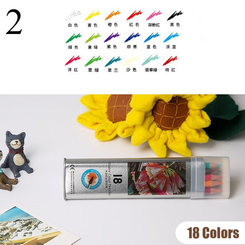 12/24/36/48 Kleuren Aquarel Potlood Water Oplosbare Gekleurde Tekening Potloden Kunstenaar Schilderij Schetsen Voor Kunst School Supplies: 2