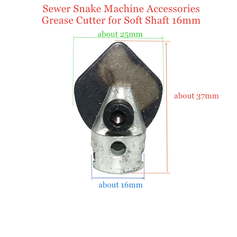 Coupe-graisse pour Machine d&#39;égout serpent 16mm, accessoires pour arbre souple