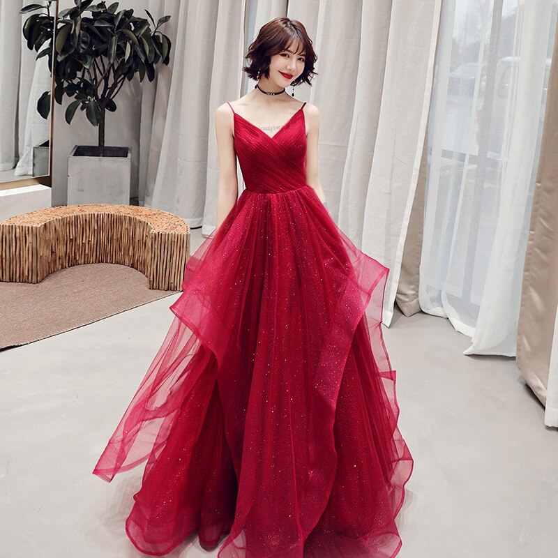 Wedding Toast Dress summer married female sense was thin long evening dress female Vestidos S-XXL