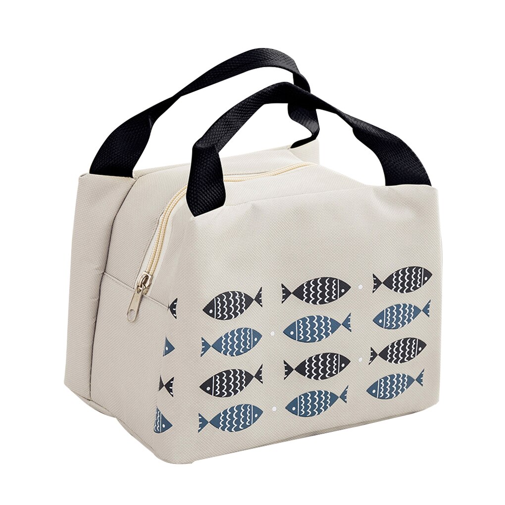 Bærbar termisk frokostpose fiskeisoleret køletaske til mænd kvinder vandtæt picnicpose med stor kapacitet: Grå