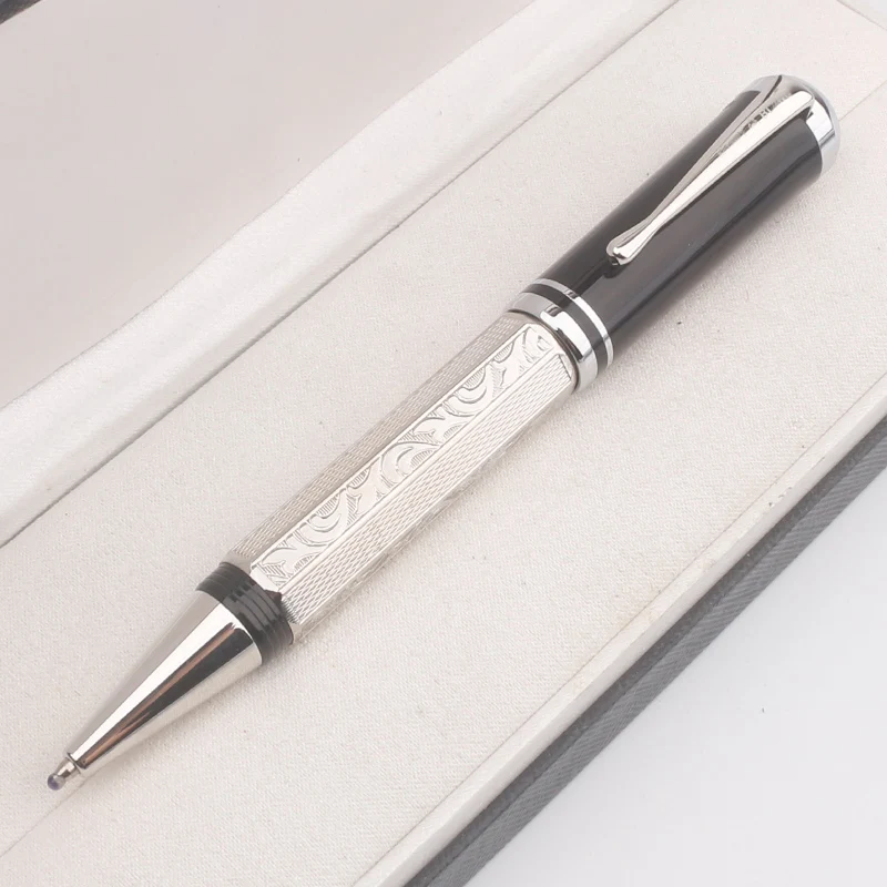 MB Rollerball Ballpoint Writer Marcel Proust Limited Edition Style Carving Fountain Pens Writing Ink Office School: Light Grey / Multi-Colored