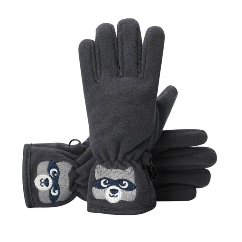 Kids Ski Winter Warm Gloves Girls Boys Plush Soft Anti-Slip Outdoor Mittens Children Gloves Cute Cartoon Bear Soft Winter Warm