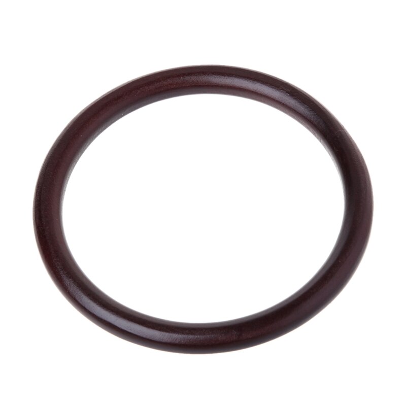 Ronde Houten Handvat Voor Handgemaakte Handtas Diy Tote Purse Frame Maken Tas Hanger: Deep brown