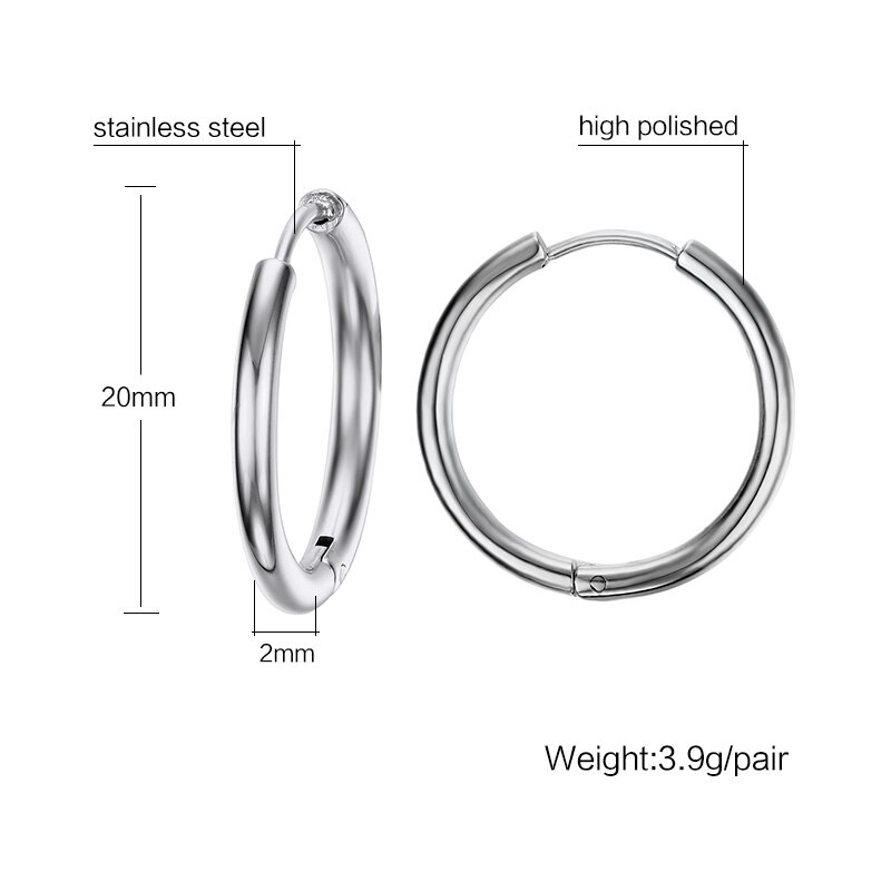 Lip ring met septum voor mannen oorbel kraakbeen roestvrij staal septums sieraden 11mm,20mm,25mm 4 kleur: 20mm zilver