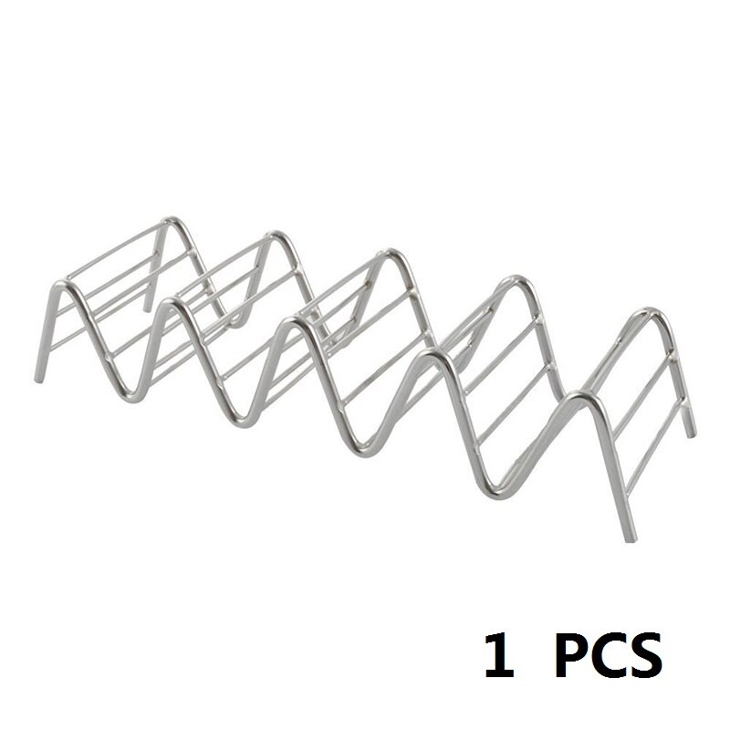 Support à Tacos en acier inoxydable, 4 ou 5 coques dures ou molles, support à aliments mexicain, style plateau de camion à Tacos pour Pizza: Default Title