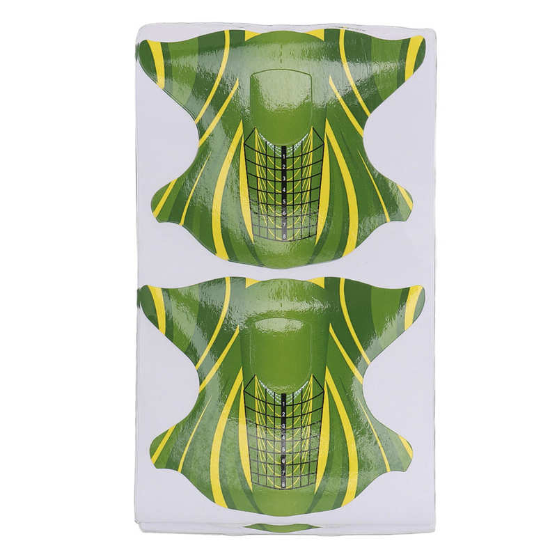 Nail Guide Form Eco Friendly Length Mark Compact Portable Nail Art Form for Home for Nail Artist for Nail Salon: green