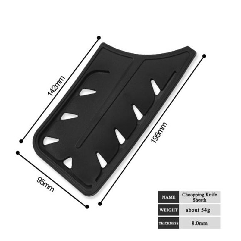 Damask 6 pcs Black Plastic Knife Blade Protector Kitchen Knife Cover For 3.5" 5" 5" 7" 8" 8" Knife PP Knife Cover: For 7 inch Big Chop