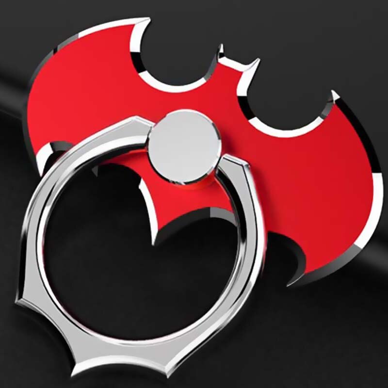 Bat – support de téléphone portable rotatif à 360 degrés avec anneau de doigt, pour iPhone XS 6 8 et Xiaomi MI8: Red