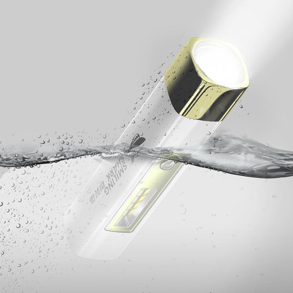 Portable Mini High Light Flashlight Smiling Shark Power Bank Waterproof Ultra Bright Torch USB Rechargeable Powerful CampLight