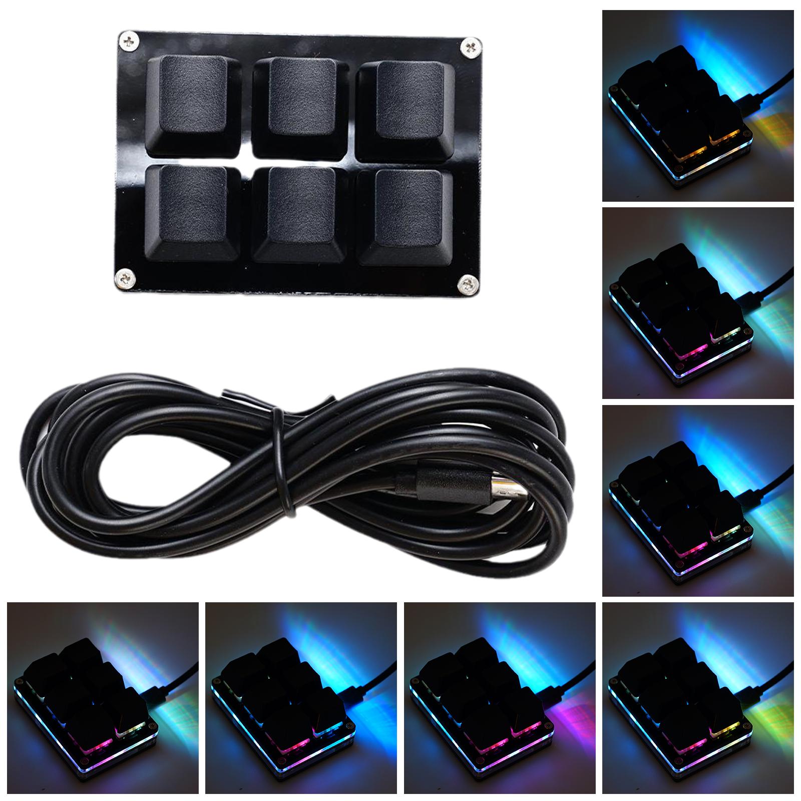 USB Programming Macro Custom Mechanical Keyboard RGB 24/16/12/9/8/4/3/2 Key Copy and Paste DIY Gaming Mini Keypad Macropad: Pewter