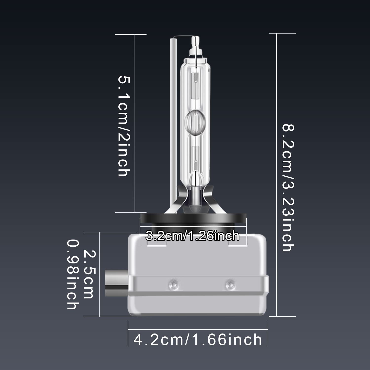Hid xenon-lys  d1s d1r d3s billyktpærer 4300k 5000k 6000k 8000k 10000k 12000k 35w 12v 2 stk.