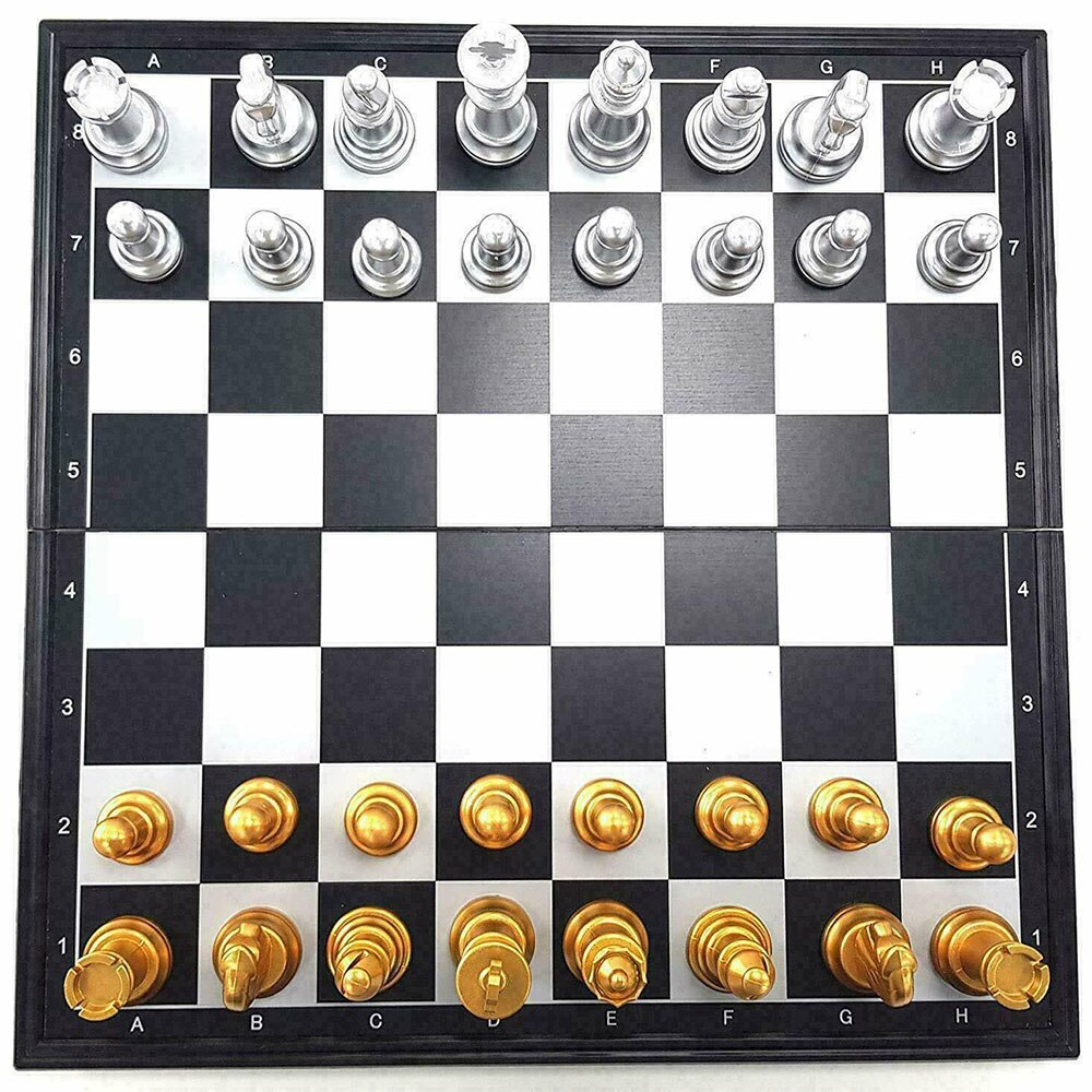 Schaakspel Internationale Schaken Vouwen Schaken Middeleeuwse Schaakspel Magnetische Schaakbord Gouden En Zilveren Schaken Speelgoed Puzzel Spel Speelgoed