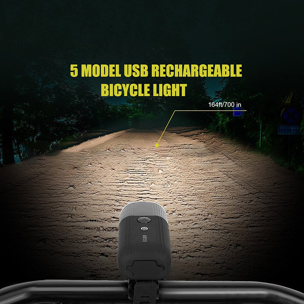 Cykellygter genopladelige 300 lumens cykel led mtb cykellygter vandtætte forlygte cykellommelygte advarselslys a