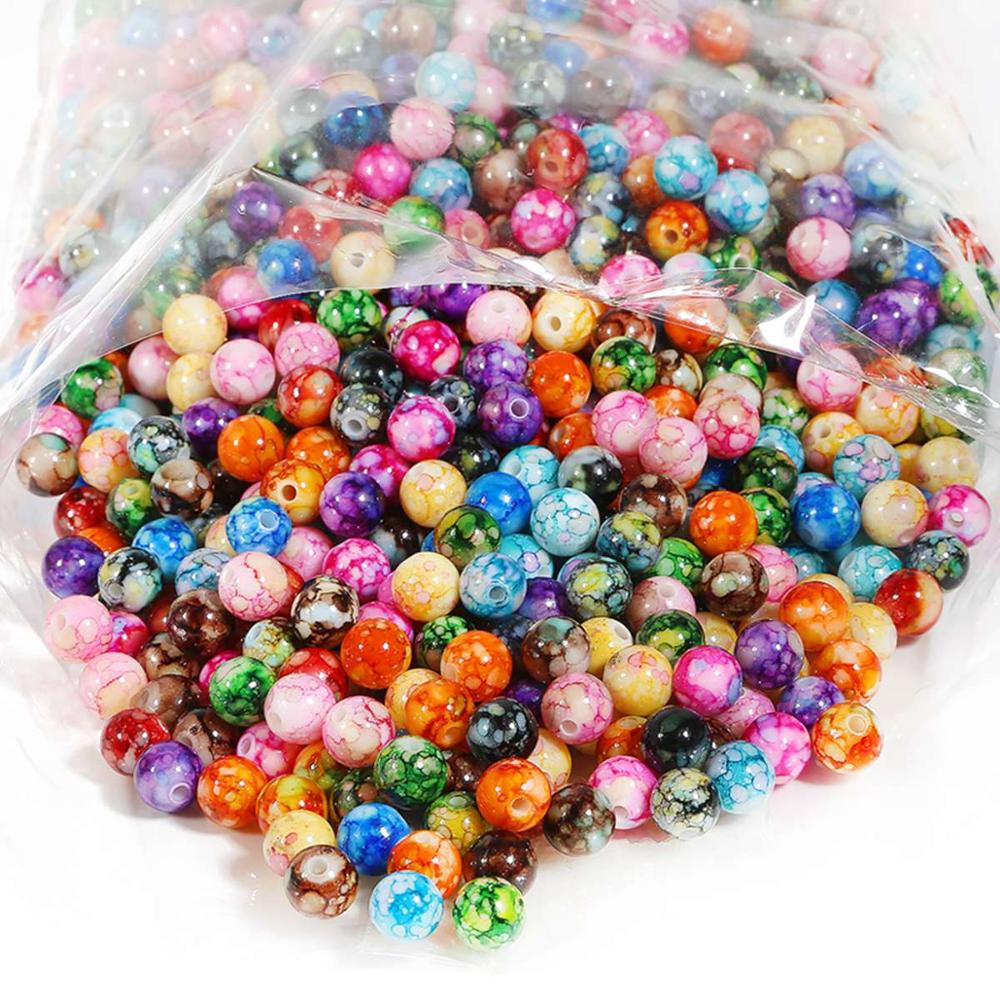 8/10/12/14mm Acrylic Beads Mixed Color Round Loose Spaced Beads DIY Bracelet Earrings Charms Necklace Beads For Jewelry Making: 12mm  30pcs