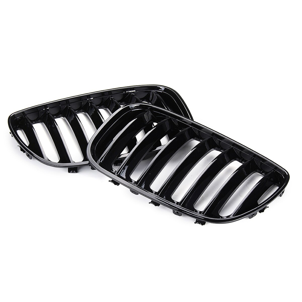 Calandre noire brillante pour voiture, 2 pièces, droite et gauche, pour BMW X5 E53 2004 2005 2006 ABS 51137124815 51137124816