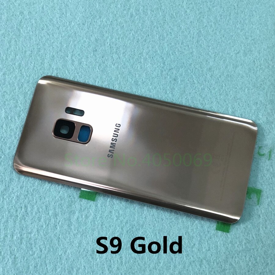 SAMSUNG-carcasa trasera de cristal para reparación de batería, reemplazo de la carcasa de la puerta trasera de SAMSUNG Galaxy S9 Plus S9 + G965 SM-G965F S9 G960 SM-960F: S9 Gold