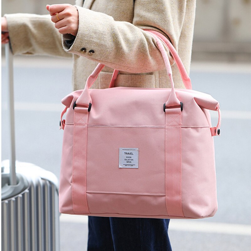 Travel Duffel Bag - Large Capacity Shoulder Bag - Foldable Shopping Organizer - 36x33x11cm - Nylon Oxford Cloth