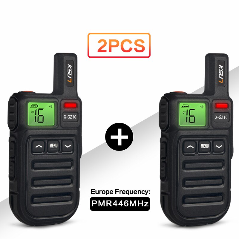2Pcs X-GZ10 Mini Frs Walkie Talkie PMR446 Uhf FRS462-467MHz Radio Vox Handsfree Twee Manier Radio Met Trillingen Draadloze Klonen: X-GZ10PMR-2PCS
