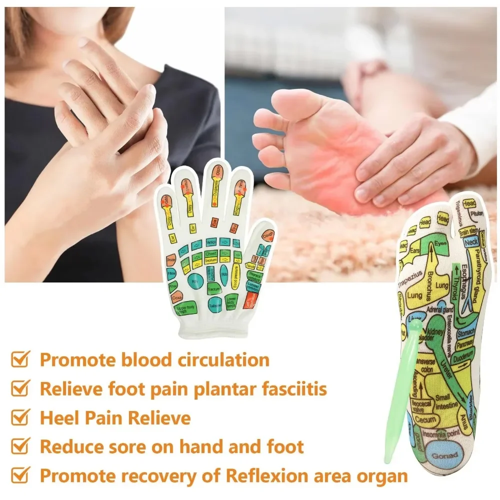 1 einstellen Socken Akupressur Fußpflege Massage Lindern Müde Füße Massagegerät Reflexzonenmassage Socken Fuß Akupunkturpunkt Massage Werkzeug Physiotherapie