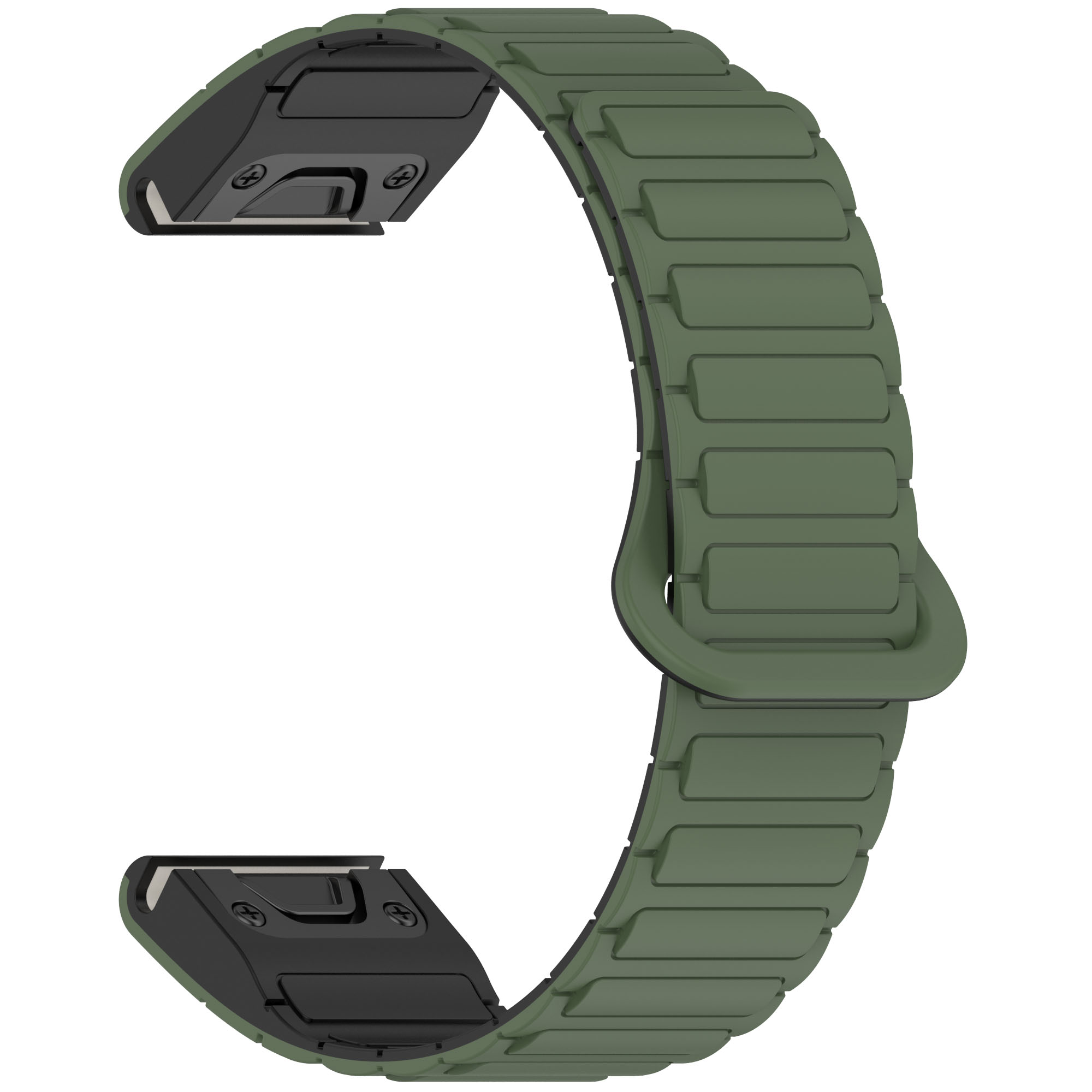 Brățară Magnetică din Silicon pentru Smartwatch - 20mm 22mm 26mm QuickFit - Compatibilă Garmin Fenix 8 7X 7 7S 5X 5S Plus 3HR: 1 / Galben negru