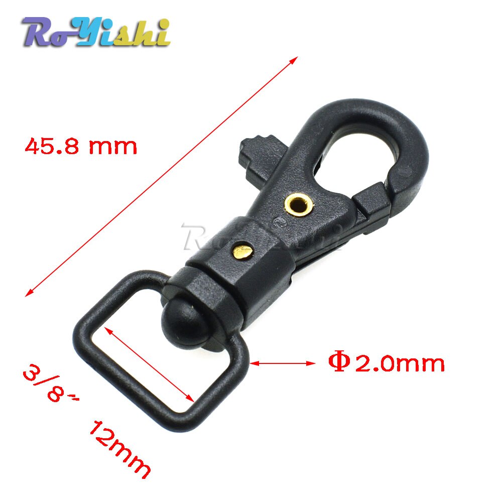 Plastic lobster clasp Plastic Swivel Snap Hooks for Bag Belts Straps Keychain Clasp Backpack Accessories: 10pcs / Webbing Size 12mm