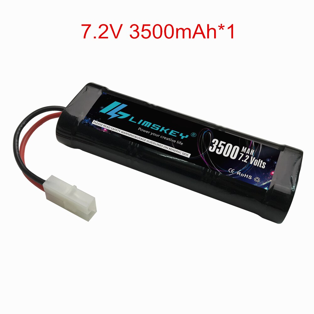 7.2V 5000mAh Ni-Mh SC batterij en 7.2 v lader voor RC speelgoed tank auto Vliegtuig Helicopter Met Tamiya connectors 7.2 v batterij: WHITE