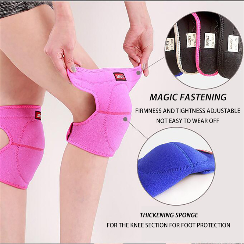 Outdoor Voetbal Running Antislip Kniebeschermers Dikke Spons Warm Knie Protectors Volleybal Kniebeschermers Kniebeschermers Voor Dansen a40