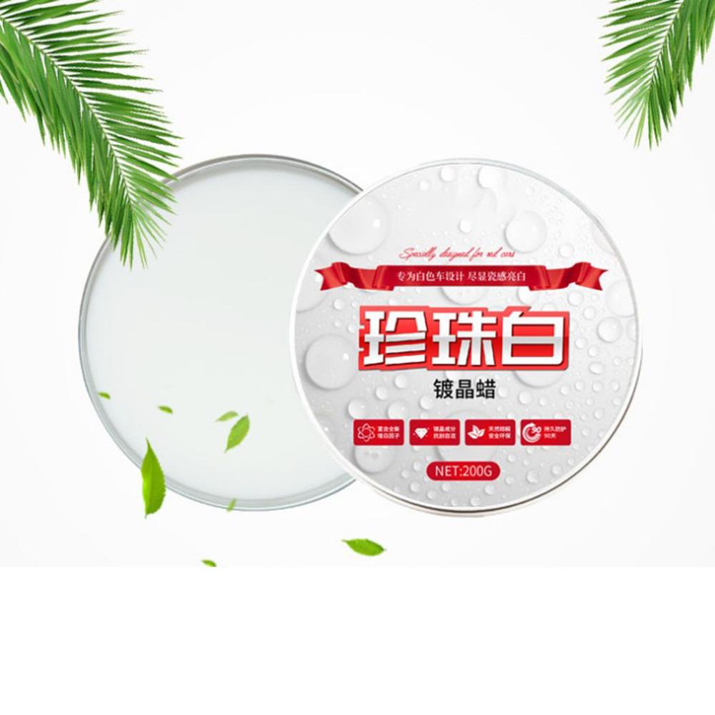 Pintura de cera blanca para el cuidado del coche, reparador para arañazos, resistente al agua, decoración para coche, cera dura de cristal, elimina arañazos
