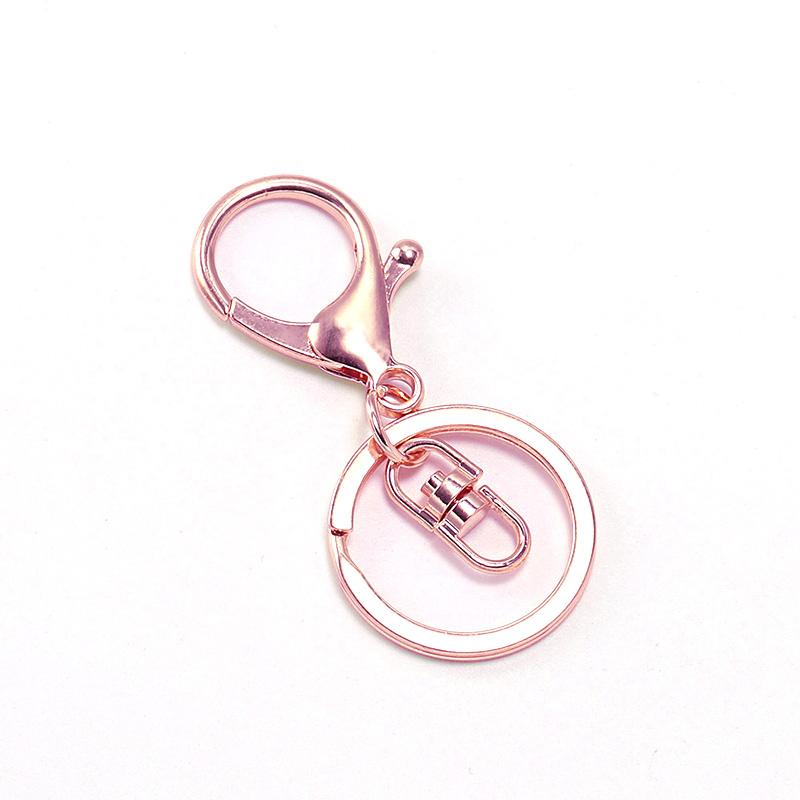 Popular 1PC Classic Key Chain Lobster Clasp Key Ring Key Hook: A Rose Gold