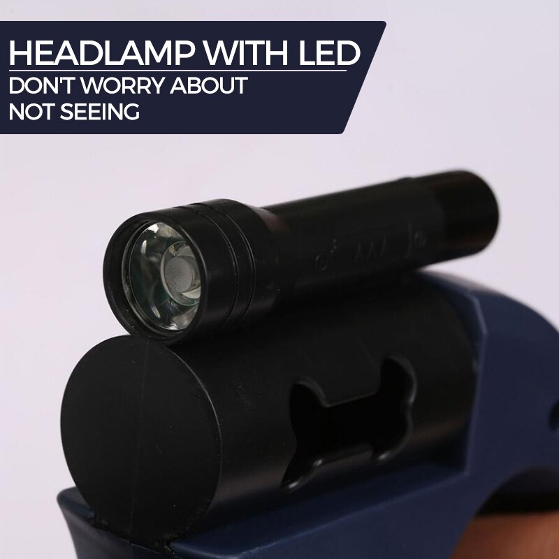 Dual Headed Pet Leashes with Flashlight Garbage Bag Box Automatic Retractable Dogs Traction Rope Double Dog Walking Leash Chain