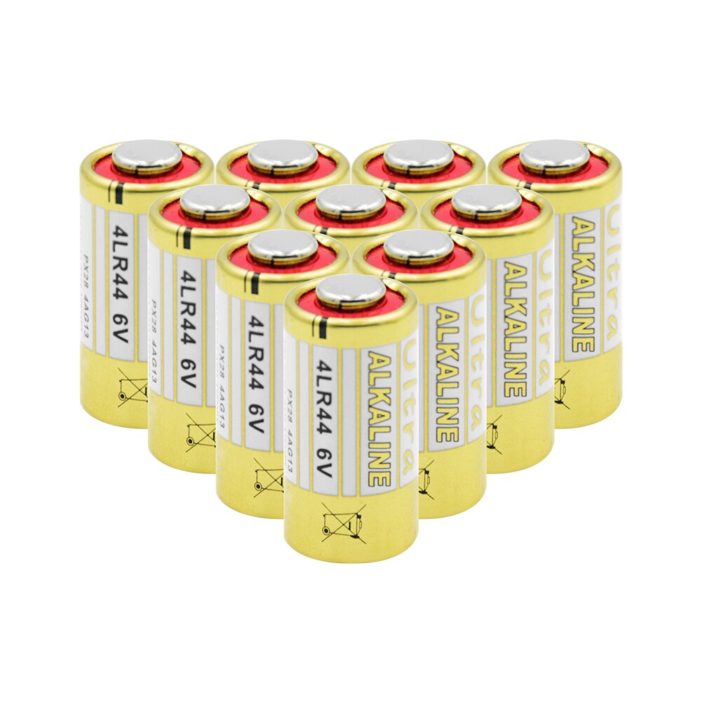 Pilas alcalinas y secas para Collar de perro, baterías de 150mAh, 6V, 4LR44, 4A76, A544V, 4034PX, PX28A, L1325, 4AG13, 10 Uds.