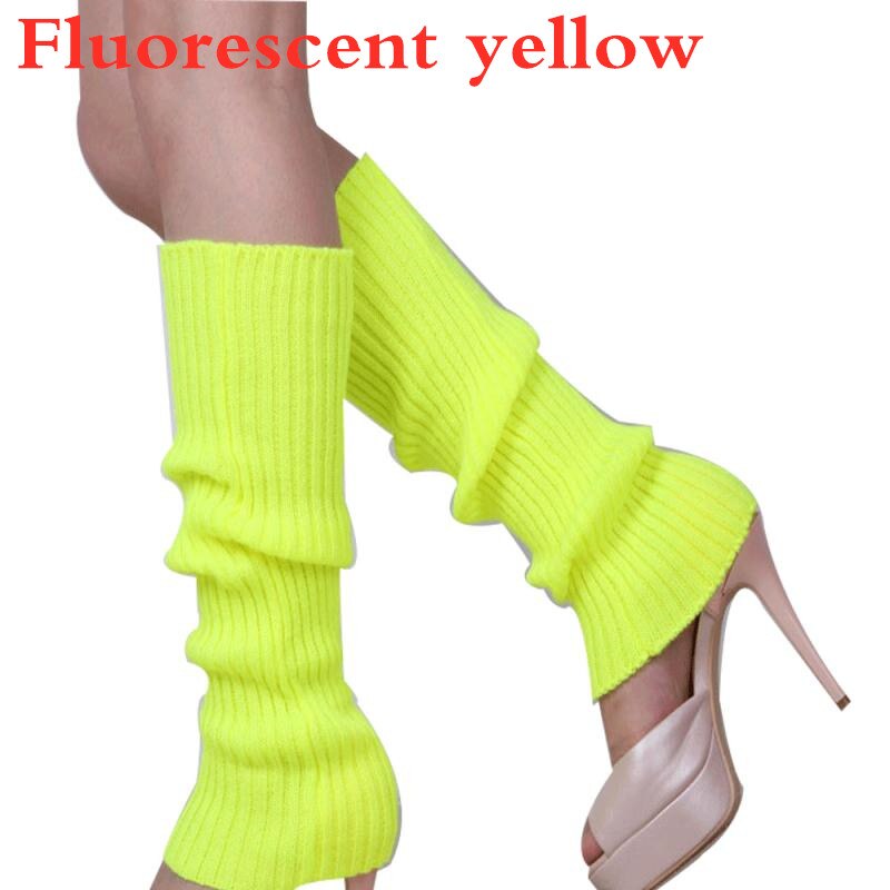 Femmes solide couleur bonbon tricot jambières femmes chaussettes Style ample botte genou haute botte bas Leggings bottes quotidien: 09