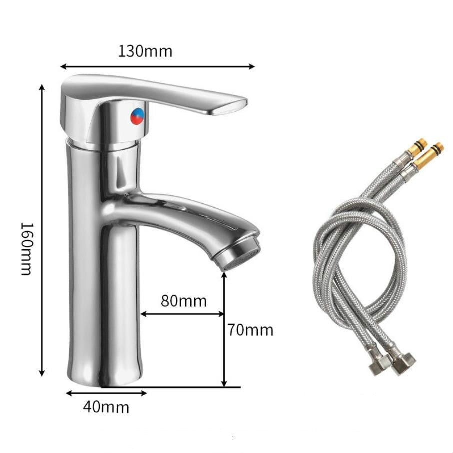 Bathroom Basin Faucets Mixer Sink Tap Single Handle Hole Chrome Faucet Basin Taps Deck Vintage Wash Cold Mixer Tap E11799: B