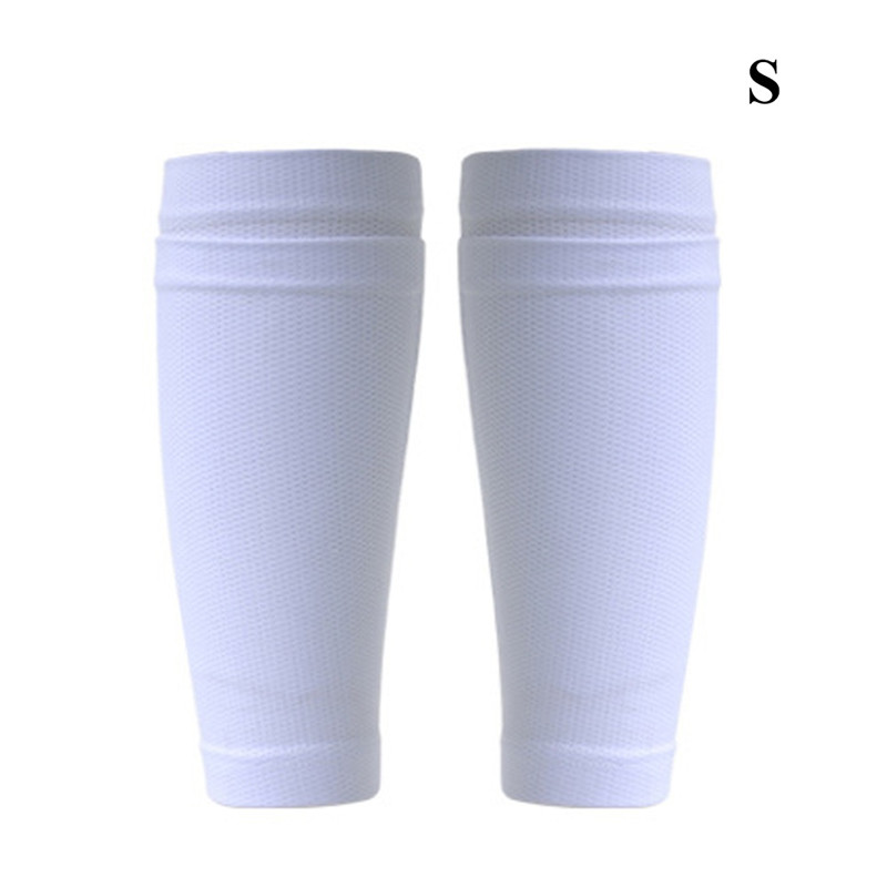 1 Pair Kids Chinldren Soccer Protective Socks With Pocket Football Shin Pads Leg Sleeves Supporting Shin Guard Adult Children So: white S