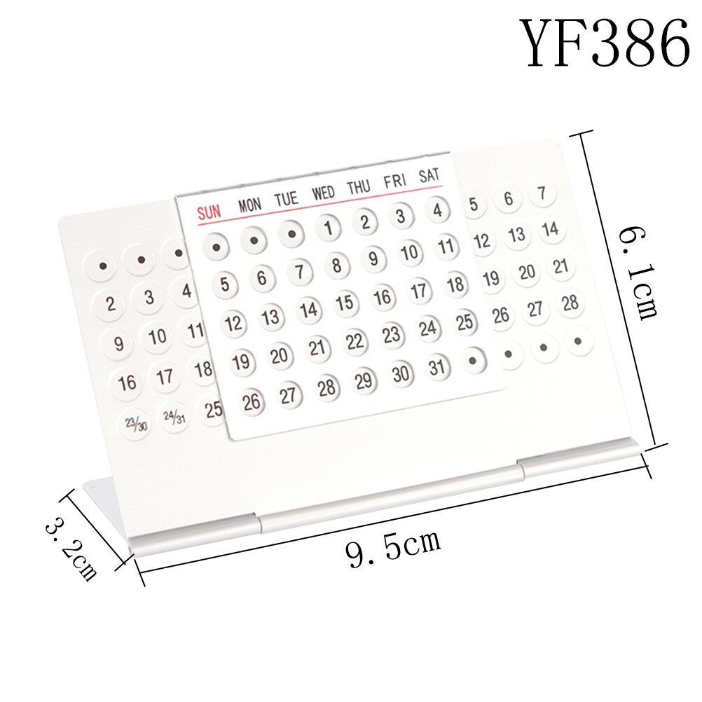 Calendario perpetuo de aluminio de 100 años, exclusivo, permanente, calendario perpetuo, suministros de oficina: YF386