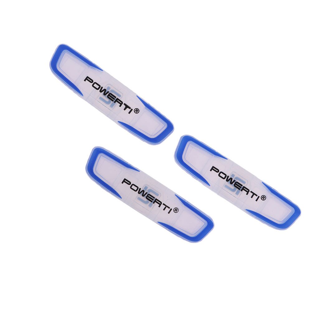 3 Pack of Premium Silicone Tennis Racquet Vibration Dampener Shock Absorbers for Racket and Strings: Blue