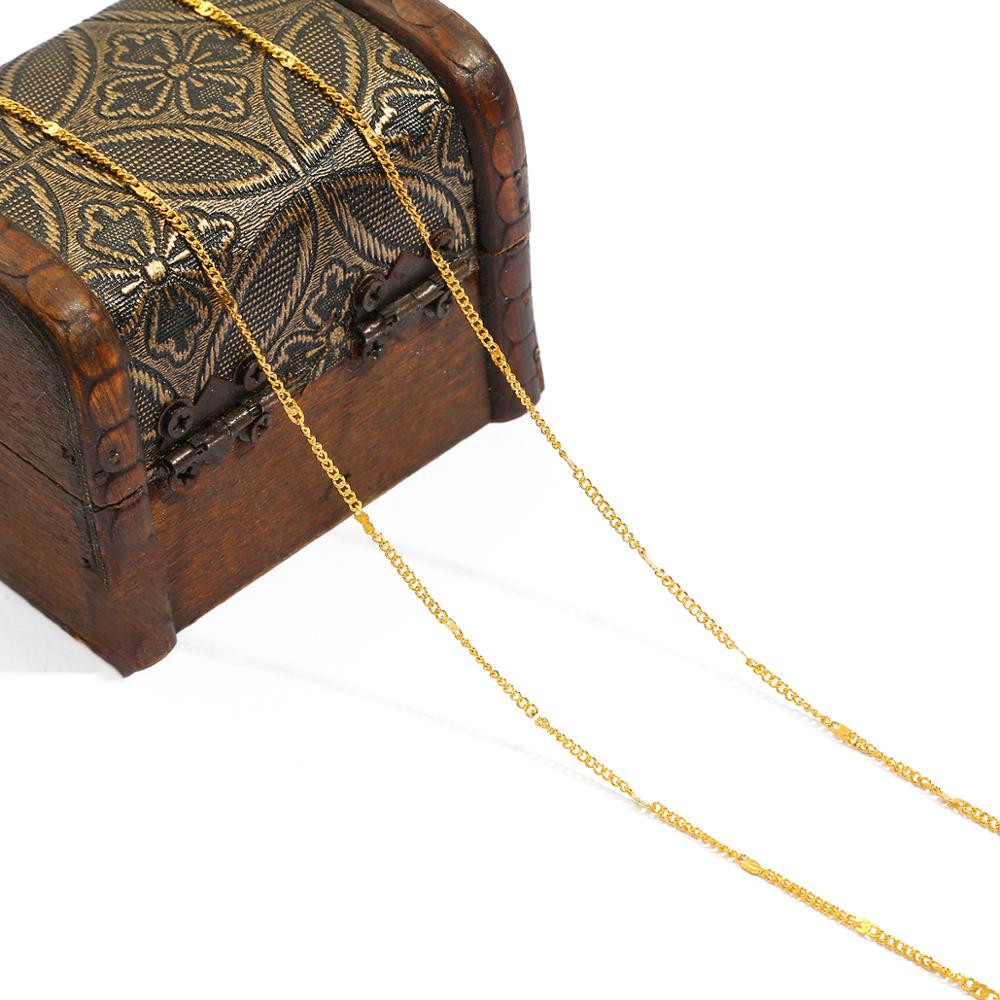 1M/5M Kralen Ketting Roestvrij Stalen Kralen Ketting Handgemaakte Sieraden Accessoires Voor Diy Ketting Armband Enkelband maken: Width 1.5mm Gold01 / 5Meters