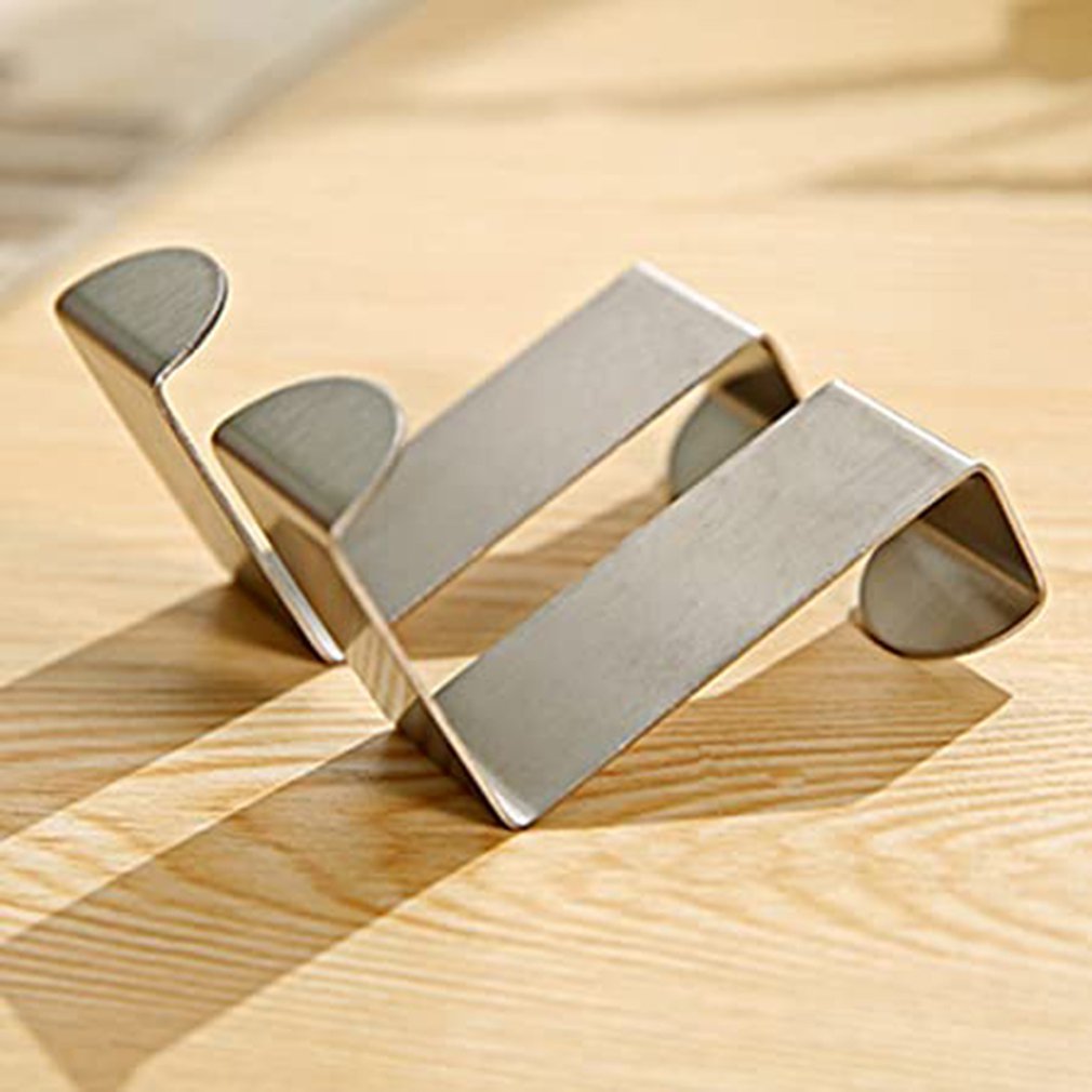 4Pcs Rvs Materiaal Z-Vormige Haak Deur Achter Kastdeur Dual-Purpose Haak Praktische Creatieve haak