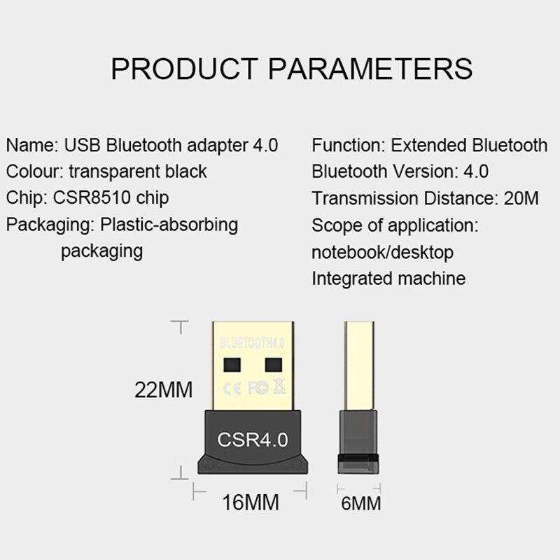 mini USB Bluetooth CSR 4.0 Dongle o odbiornik adapter bezprzewodowy robić PC TV komputer laptop obsługuje okna 10/8/7/XP