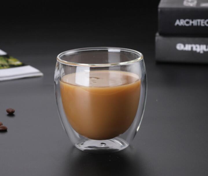 1 stuk dubbelwandige glazen beker hittebestendige thee-koffiebeker handgemaakte bierpul theeglas whiskyglazen bekers drinkgerei: A 250ml