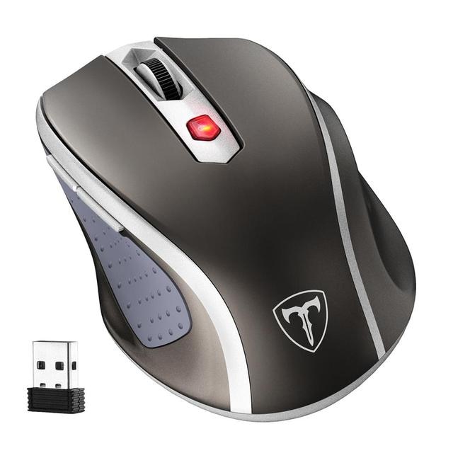 VicTsing — Souris ss fil 2,4 GHz, 2400 DPI, économie d&#39;énergie, PC, Laptop, périphérique non filaire, 6 boutons, ergonomique, basse consommation, MM057 pour ordinateur fixe et portable