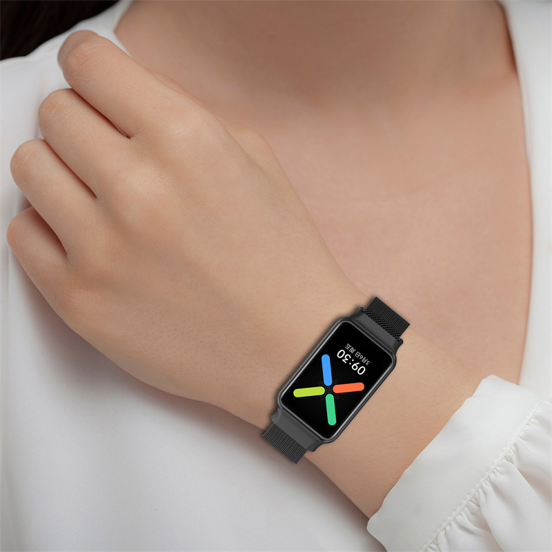 til oppo klokke gratis rustfritt stålrem magnetisk løkke armbånd metallrem til oppo klokke gratis nfc menn kvinner armbånd corrrea